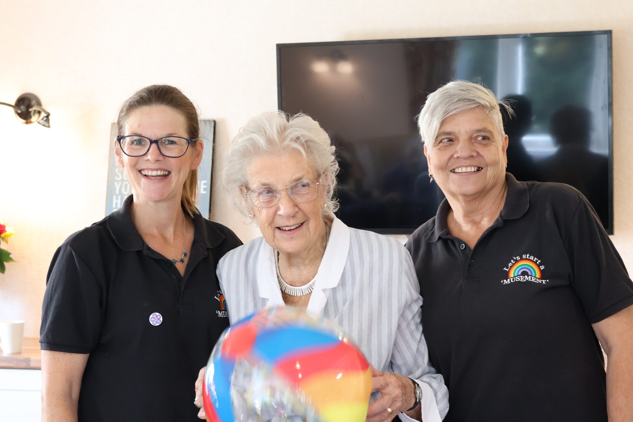 Entertainers with the residents at park view.
