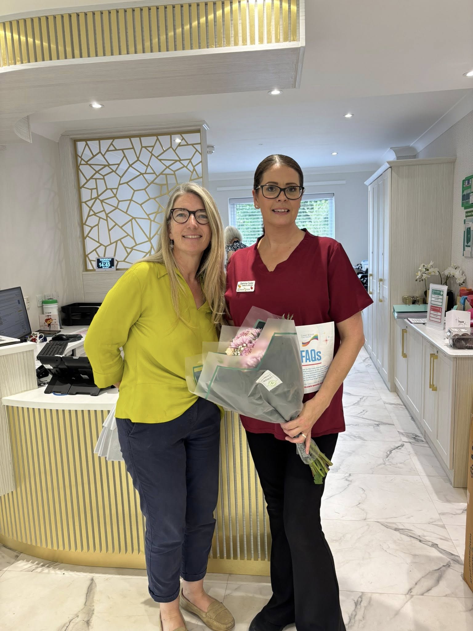 Gemma Carter, Highly commended at the great british care awards at Park View Care Home Ipswich