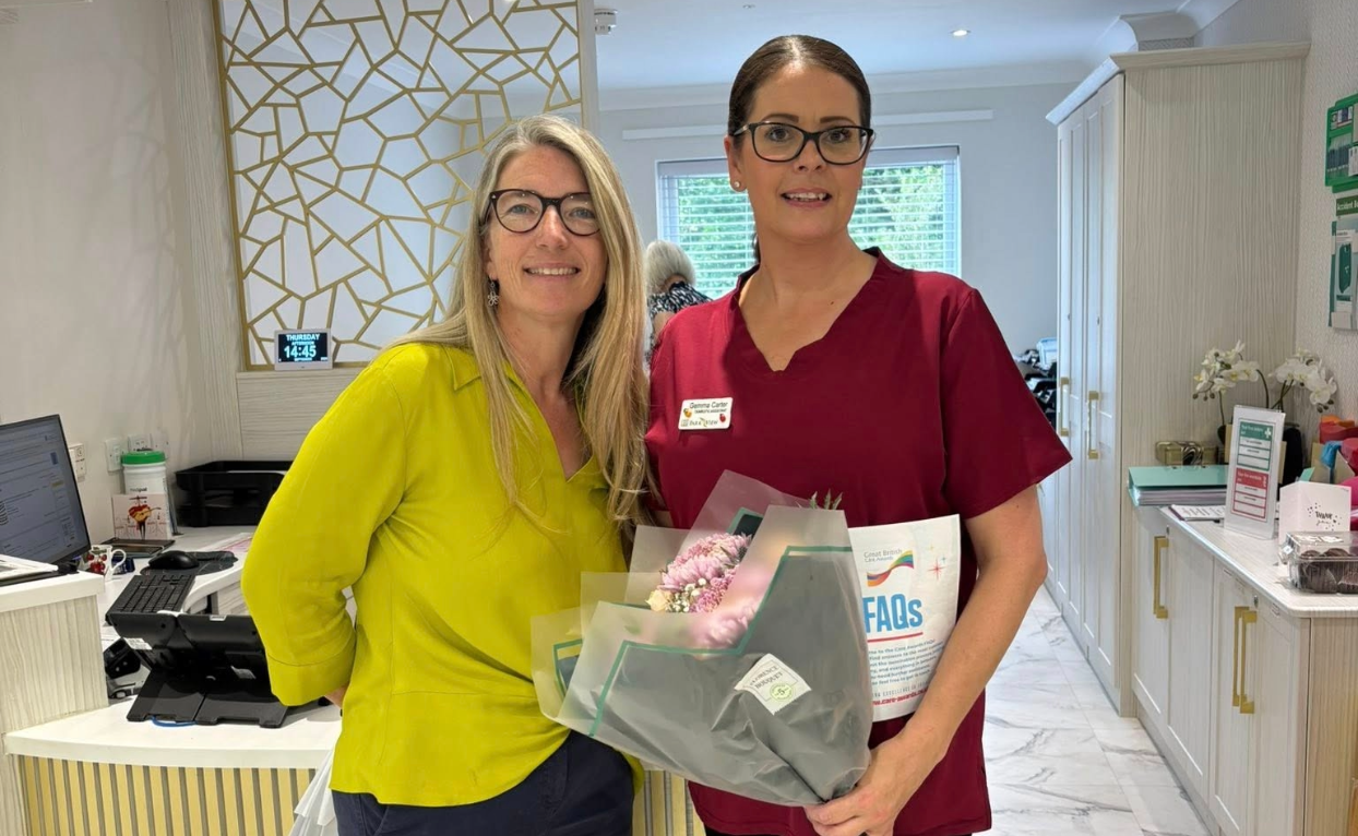 Gemma Carter has been highly commended at the Great British Care Awards representing Park View Care Home Ipswich